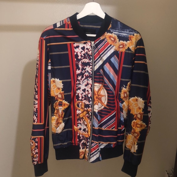 Zara Printed Bomber - Picture 1 of 3